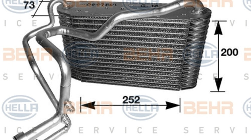 Evaporator,aer conditionat (8FV351210191 HELLA) AUDI