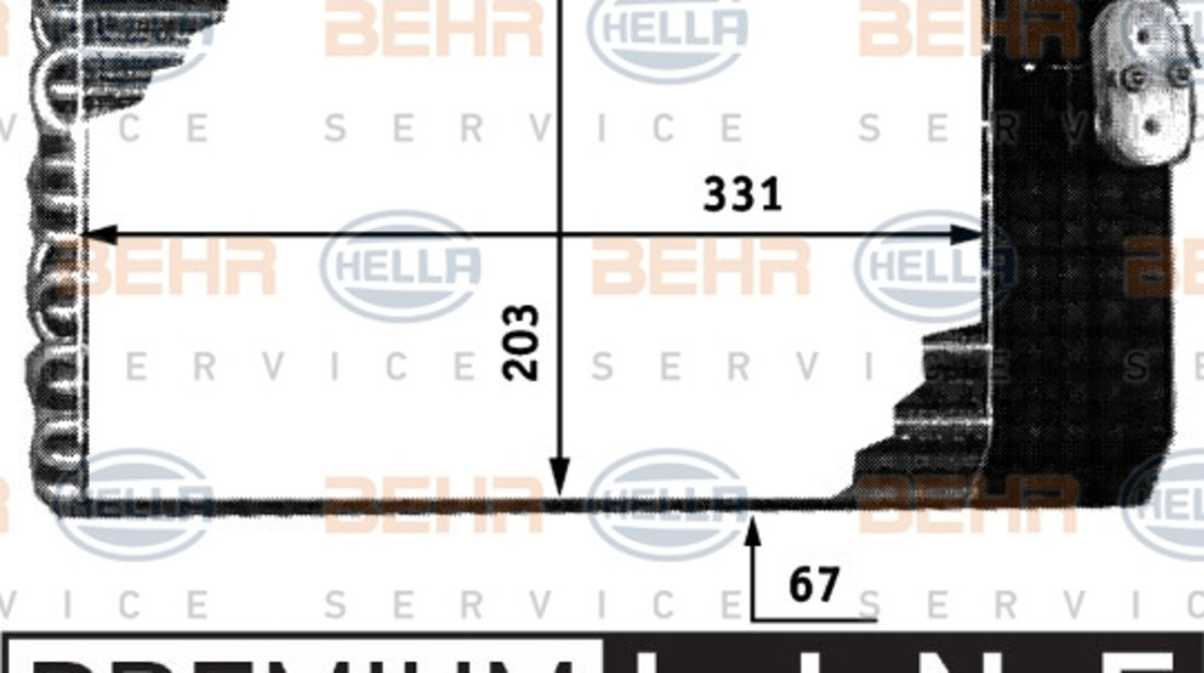 Evaporator,aer conditionat (8FV351210581 HELLA) BMW