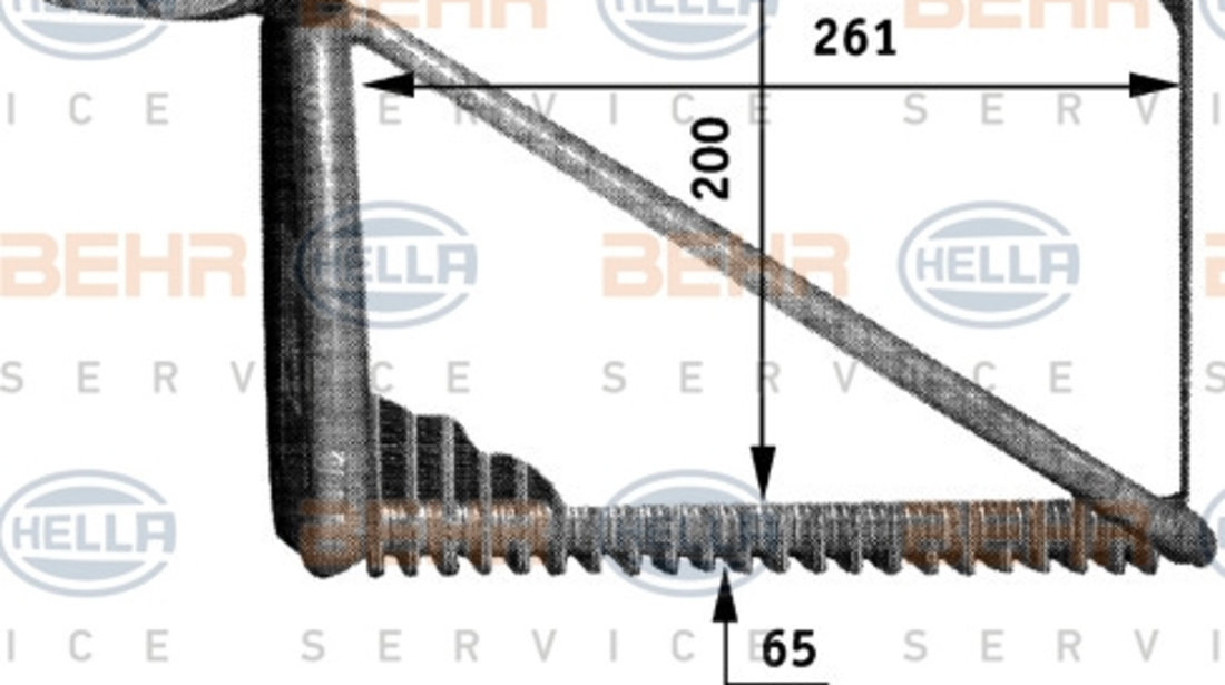 Evaporator,aer conditionat (8FV351211061 HELLA) AUDI,SKODA,VW,VW (SVW)