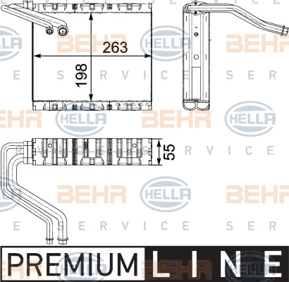 Evaporator,aer conditionat (8FV351330511 HELLA) LAND ROVER,VOLVO