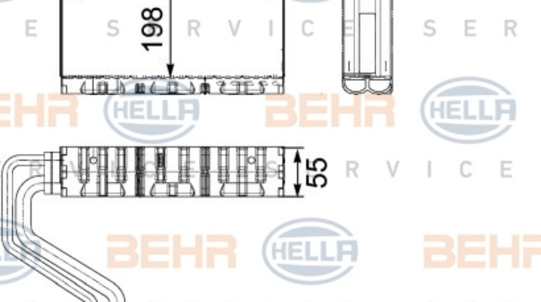 Evaporator,aer conditionat (8FV351330511 HELLA) LAND ROVER,VOLVO