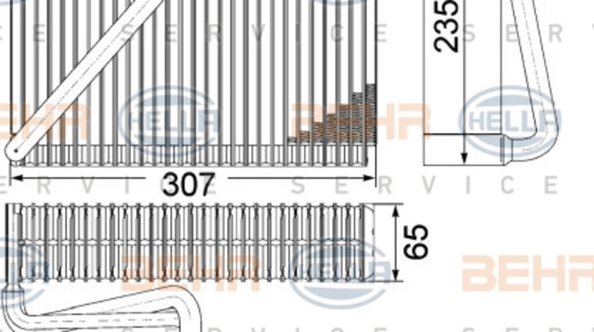 Evaporator,aer conditionat (8FV351330651 HELLA) VOLVO