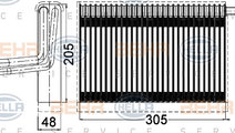 Evaporator,aer conditionat (8FV351331261 HELLA) BM...