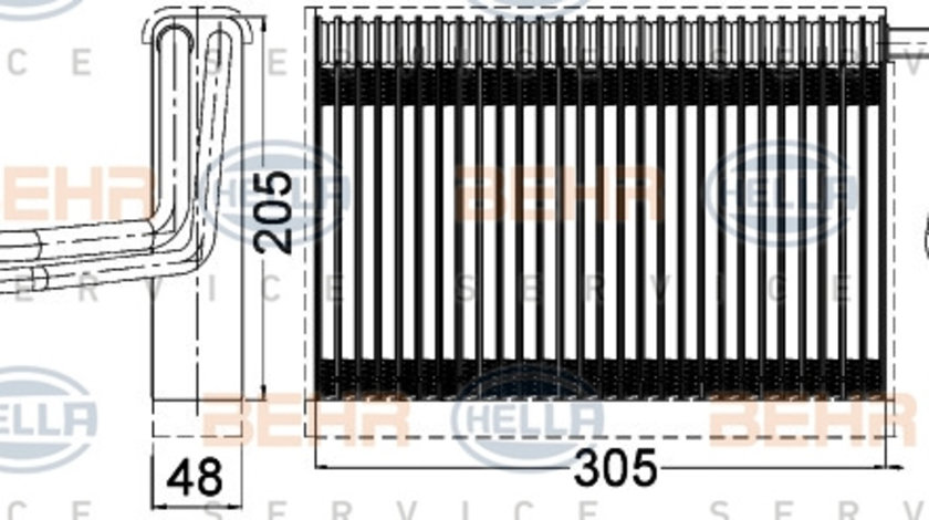 Evaporator,aer conditionat (8FV351331261 HELLA) BMW,BMW (BRILLIANCE)