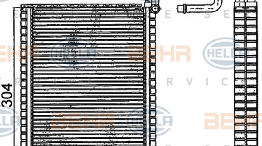 Evaporator,aer conditionat (8FV351331291 HELLA) BMW,CHEVROLET