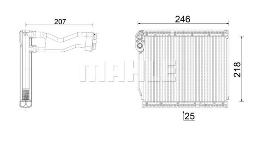 Evaporator,aer conditionat (AE161000P MAHLE KNECHT) HYUNDAI