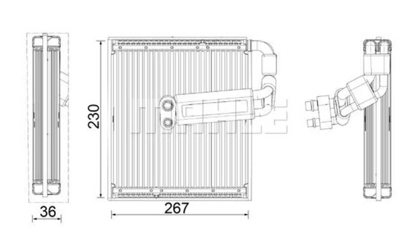 Evaporator,aer conditionat (AE26000P MAHLE KNECHT) VOLVO