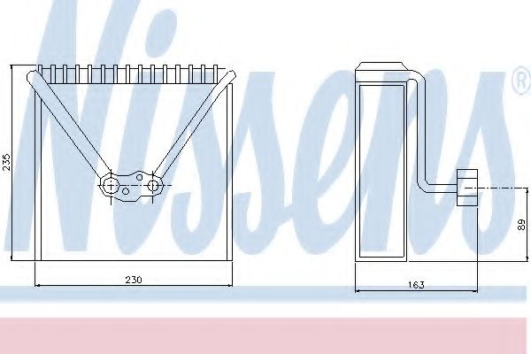 Evaporator,aer conditionat AUDI A2 (8Z0) (2000 - 2005) NISSENS 92234 piesa NOUA