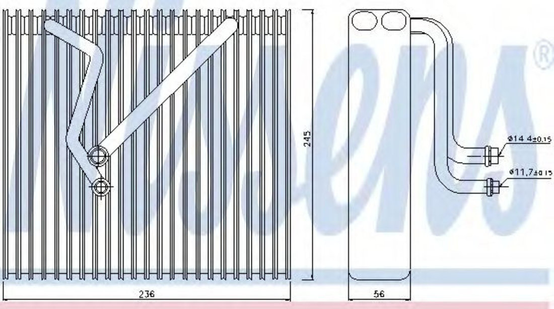 Evaporator,aer conditionat AUDI A3 (8P1) (2003 - 2012) NISSENS 92163 piesa NOUA