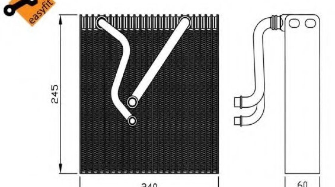 Evaporator,aer conditionat AUDI A3 (8P1) (2003 - 2012) NRF 36109 piesa NOUA