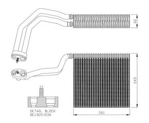 Evaporator,aer conditionat AUDI A4 (8E2, B6) (2000 - 2004) NRF 36138 piesa NOUA