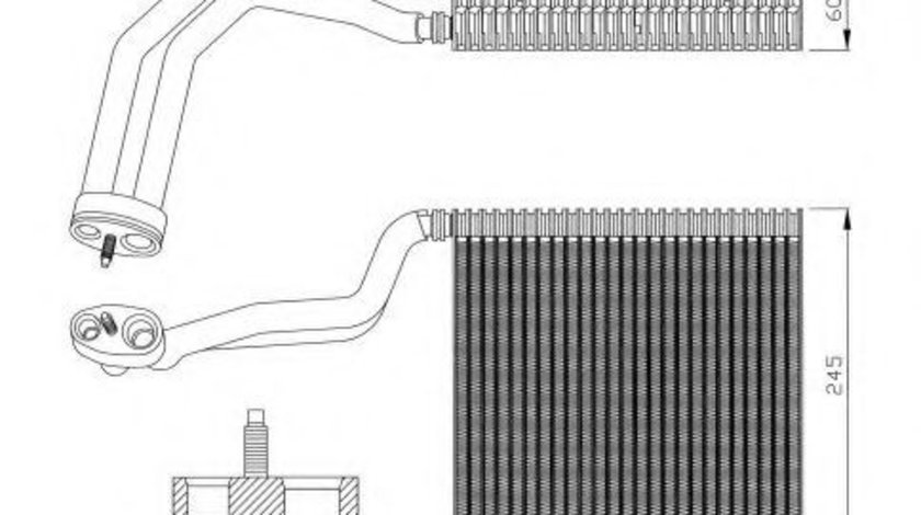 Evaporator,aer conditionat AUDI A4 (8EC, B7) (2004 - 2008) NRF 36138 piesa NOUA