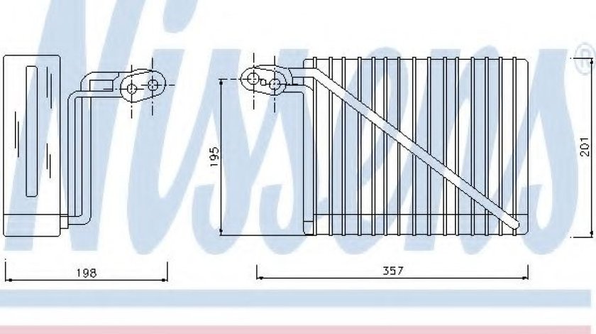 Evaporator,aer conditionat AUDI A4 Avant (8D5, B5) (1994 - 2001) NISSENS 92272 piesa NOUA