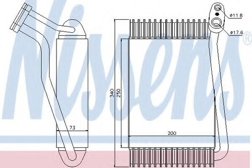 Evaporator,aer conditionat AUDI A4 Avant (8D5, B5) (1994 - 2001) NISSENS 92143 piesa NOUA
