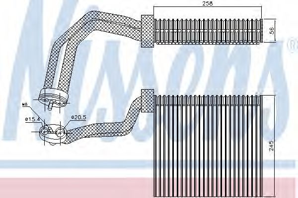 Evaporator,aer conditionat AUDI A4 Avant (8ED, B7) (2004 - 2008) NISSENS 92293 piesa NOUA
