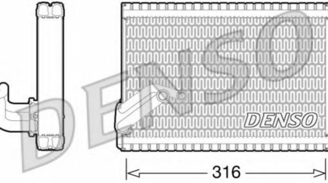 Evaporator,aer conditionat CITROEN C4 Picasso I (UD) (2007 - 2013) DENSO DEV21003 piesa NOUA