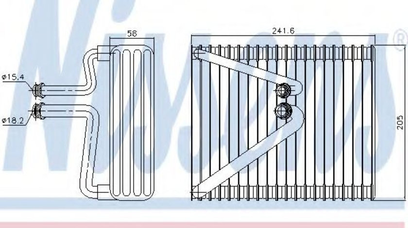 Evaporator,aer conditionat FIAT PUNTO (188) (1999 - 2016) NISSENS 92206 piesa NOUA