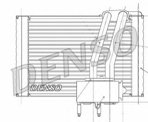 Evaporator,aer conditionat FIAT SCUDO caroserie (272, 270) (2007 - 2016) DENSO DEV07005 piesa NOUA