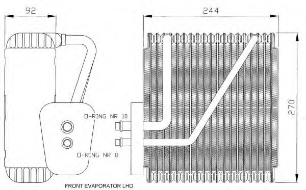 Evaporator,aer conditionat FORD GALAXY (WGR) (1995 - 2006) NRF 36045 piesa NOUA