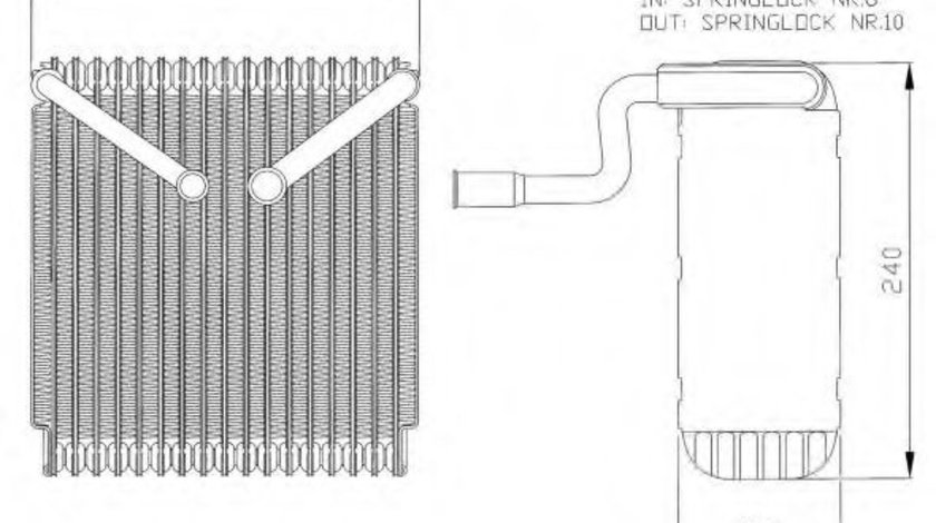 Evaporator,aer conditionat FORD MONDEO II Combi (BNP) (1996 - 2000) NRF 36043 piesa NOUA