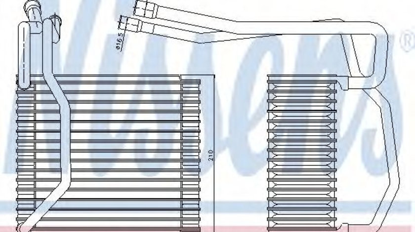 Evaporator,aer conditionat FORD TRANSIT caroserie (FA) (2000 - 2006) NISSENS 92194 piesa NOUA