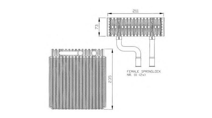 Evaporator,aer conditionat Ford TRANSIT CONNECT (P65_, P70_, P80_) 2002-2016 #3 1062481