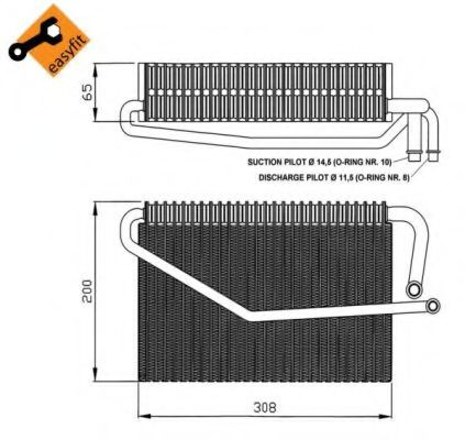 Evaporator,aer conditionat MERCEDES CLK (C209) (2002 - 2009) NRF 36122 piesa NOUA