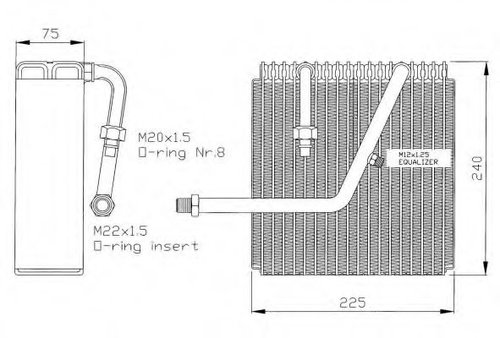 Evaporator,aer conditionat OPEL FRONTERA A (5_MWL4) (1992 - 1998) NRF 36047 piesa NOUA