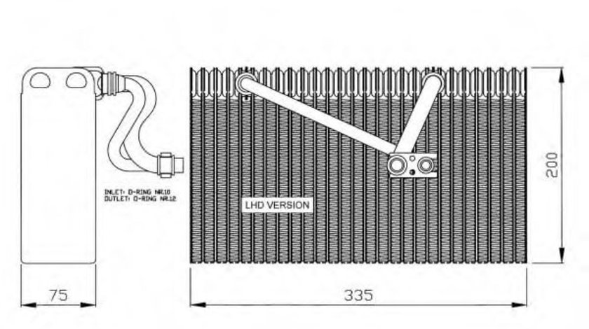 Evaporator,aer conditionat OPEL VECTRA B (36) (1995 - 2002) NRF 36058 piesa NOUA