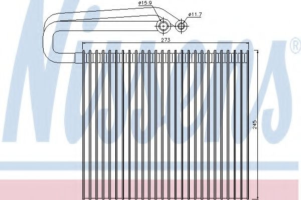 Evaporator,aer conditionat OPEL VECTRA C (2002 - 2016) NISSENS 92165 piesa NOUA