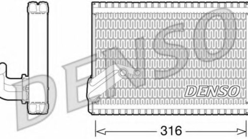 Evaporator,aer conditionat PEUGEOT PARTNER caroserie (2008 - 2016) DENSO DEV21003 piesa NOUA