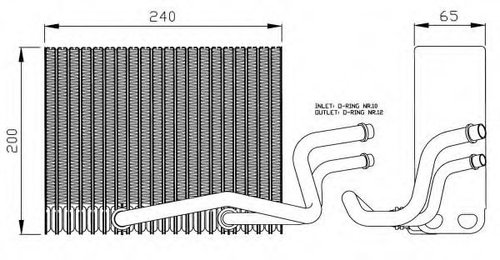 Evaporator,aer conditionat RENAULT KANGOO (KC0/1) (1997 - 2007) NRF 36098 piesa NOUA