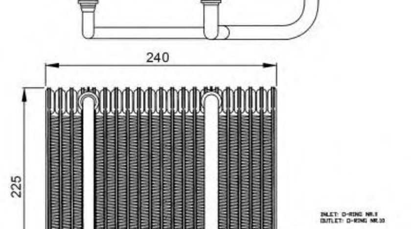 Evaporator,aer conditionat RENAULT MEGANE I Scenic (JA0/1) (1996 - 2001) NRF 36151 piesa NOUA