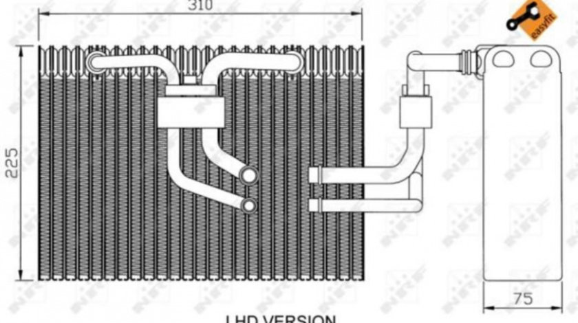 Evaporator,aer conditionat Saab 9-5 combi (YS3E) 1998-2009 #2 125SA12001