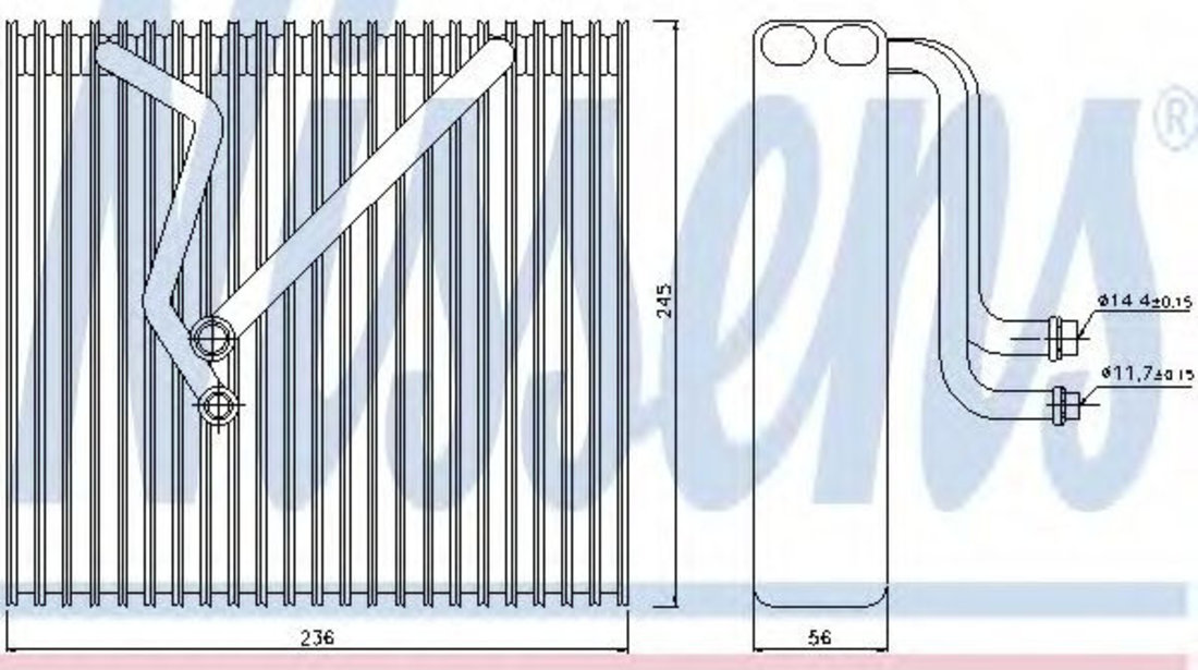 Evaporator,aer conditionat SEAT ALTEA XL (5P5, 5P8) (2006 - 2016) NISSENS 92163 piesa NOUA