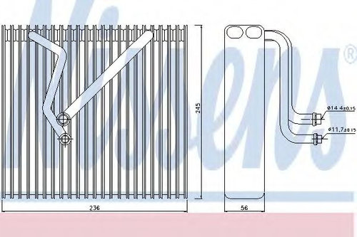 Evaporator,aer conditionat VW CADDY IV Combi (Saab, SAJ) (2015 - 2016) NISSENS 92163 piesa NOUA