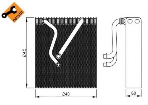 Evaporator,aer conditionat VW GOLF V Variant (1K5) (2007 - 2009) NRF 36109 piesa NOUA