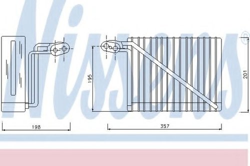 Evaporator,aer conditionat VW PASSAT Variant (3B6) (2000 - 2005) NISSENS 92272 piesa NOUA