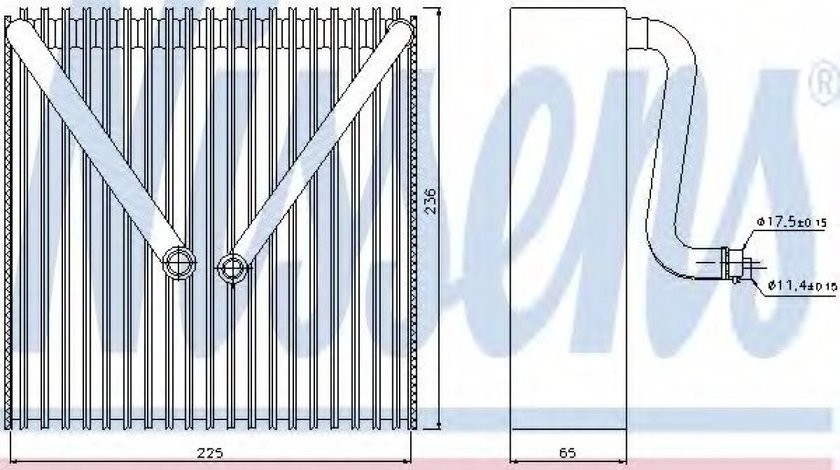 Evaporator,aer conditionat VW POLO (6R, 6C) (2009 - 2016) NISSENS 92191 piesa NOUA