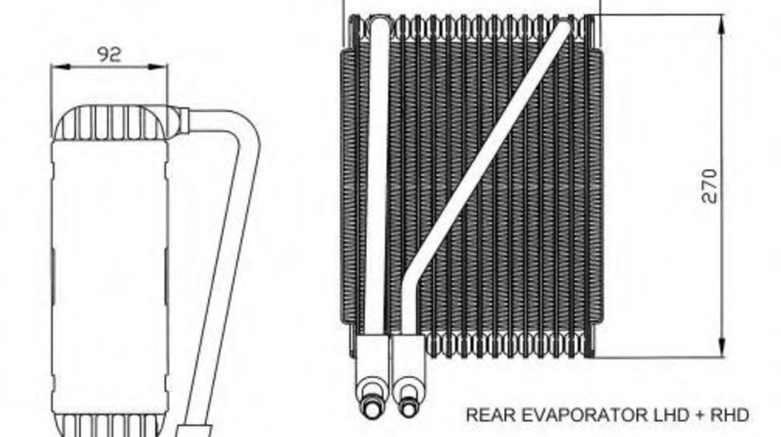 Evaporator,aer conditionat VW SHARAN (7M8, 7M9, 7M6) (1995 - 2010) NRF 36044 piesa NOUA