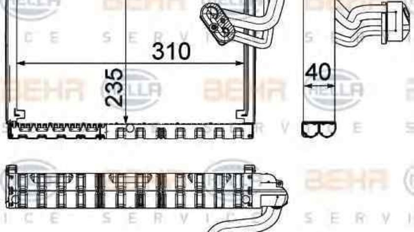 Evaporator / Vaporizator aer conditionat AUDI A4 Avant (8K5, B8) HELLA 8FV 351 330-671