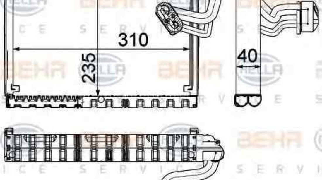 Evaporator / Vaporizator aer conditionat AUDI A5 (8T3) HELLA 8FV 351 330-671