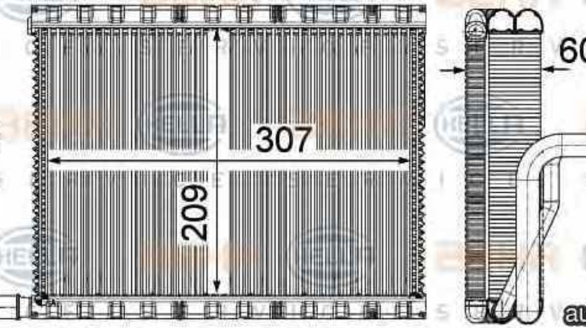 Evaporator / Vaporizator aer conditionat BMW 5 F10 F18 HELLA 8FV 351 331-111