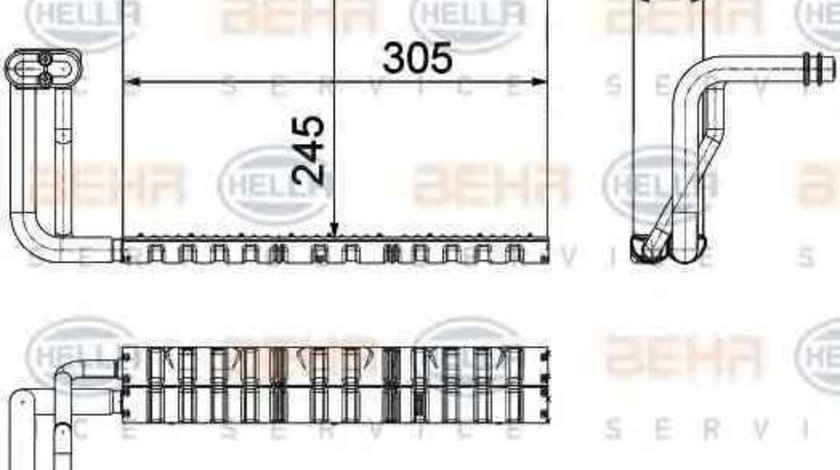 Evaporator / Vaporizator aer conditionat BMW 6 Cabriolet (F12) HELLA 8FV 351 330-661