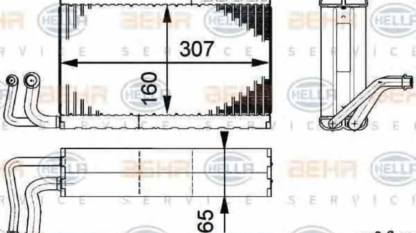 Evaporator / Vaporizator aer conditionat BMW (BRILLIANCE) 5 SERIES (E60) HELLA 8FV 351 211-771