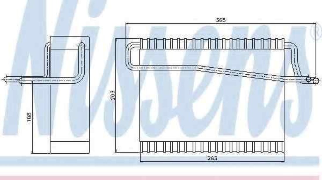 Evaporator / Vaporizator aer conditionat PEUGEOT 306 Cabriolet (7D, N3, N5) NISSENS 92271