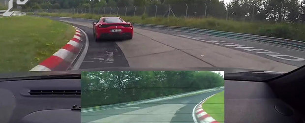 Experienta face diferenta: Un Megane RS se tine scai la Nurburgring de un 458 Speciale