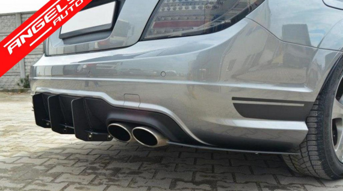 Extensie Difuzor Bara Spate Mercedes C-Class W204 (2012-2014) Negru
