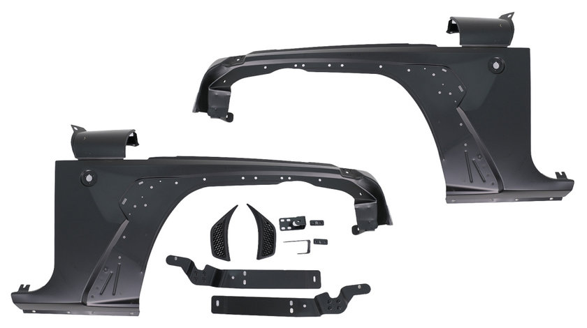 Extensii Aripi Fata compatibil cu Jeep Wrangler Rubicon JK (2007-2017) JL 2018+ Look