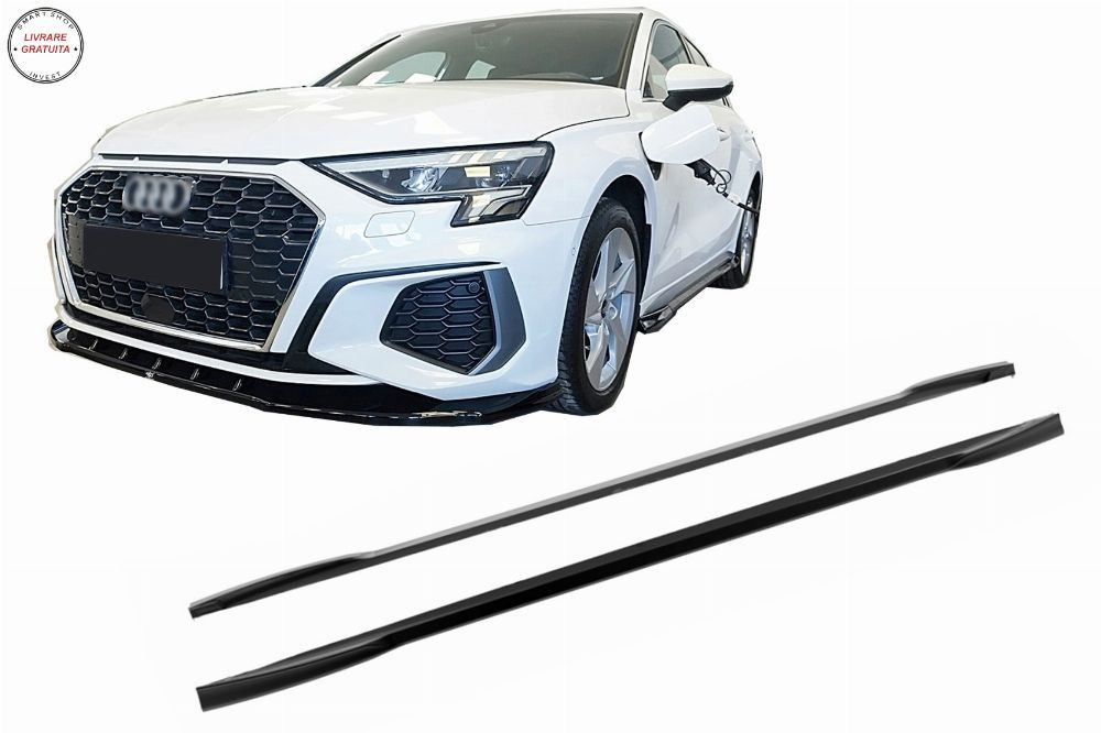 Extensii Praguri Laterale Audi A3 8Y S-Line S3 (2020-) Sedan Sportback RS3 Design- livrare gratuita